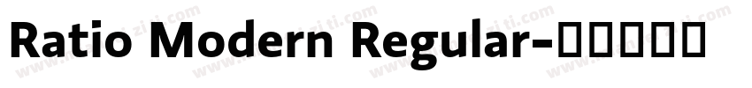 Ratio Modern Regular字体转换